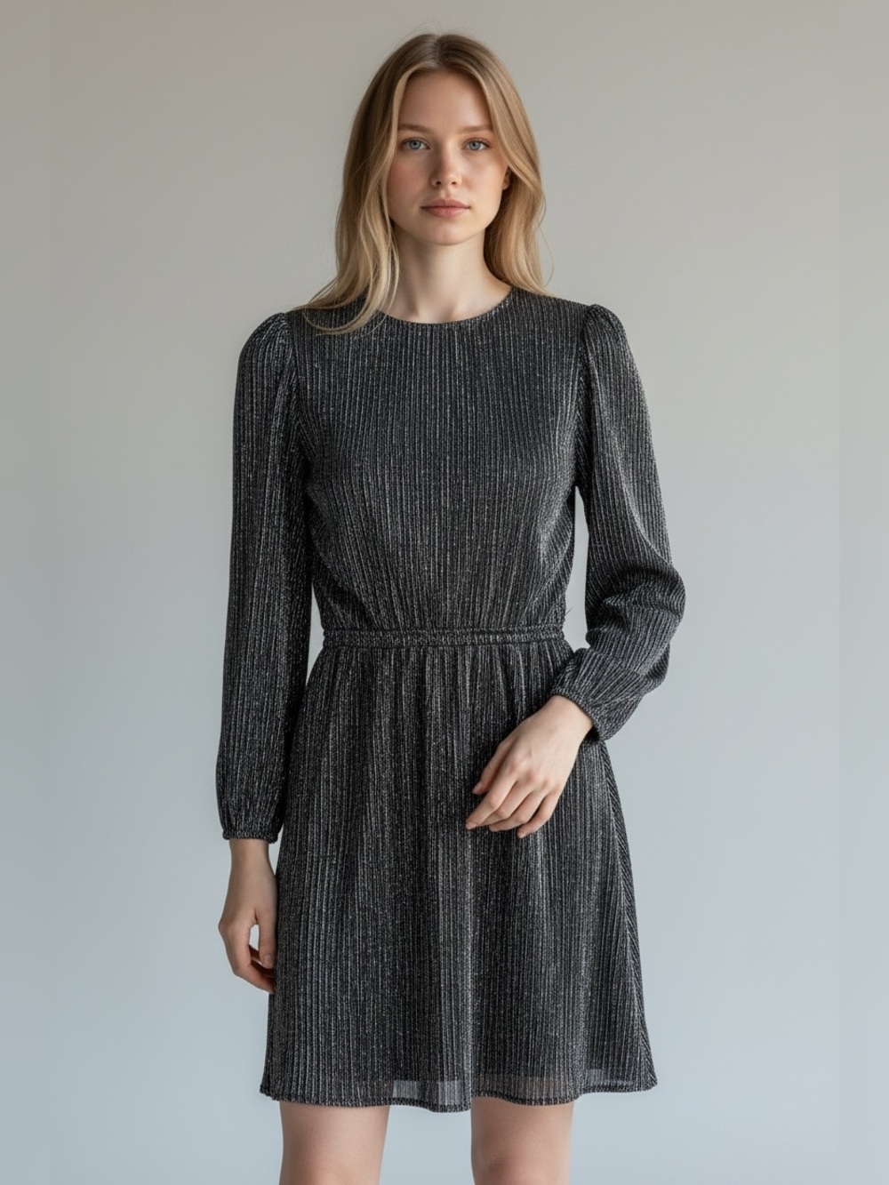 White House Black Market Fall Metallic Cocktail Dress Size XXS